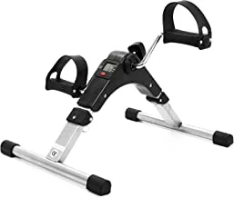 COOLBABY-Pedal mini pedal exercise bike,household folding exercise pedal machine LCD display, adjustable resistance.