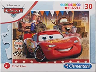 Clementoni Kids Puzzle Super Color Disney Pixar Cars 30 PCS ( 33.5 x 23.5 CM) - For Age 3+ Years Old