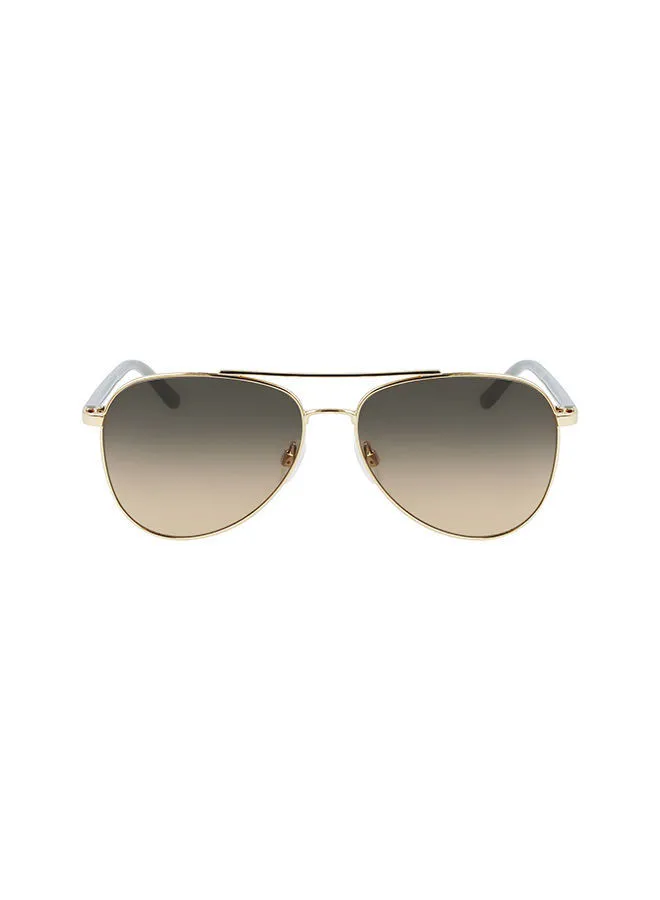 CALVIN KLEIN Full-Rim Metal Aviator Sunglasses - Lens Size: 58 mm
