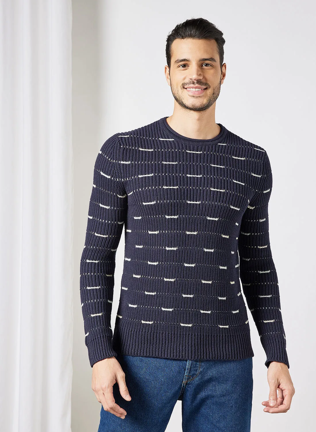 Only & Sons Striped Sweater Navy