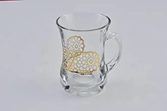 Glass Mug Set Furat Gold /2Pcs