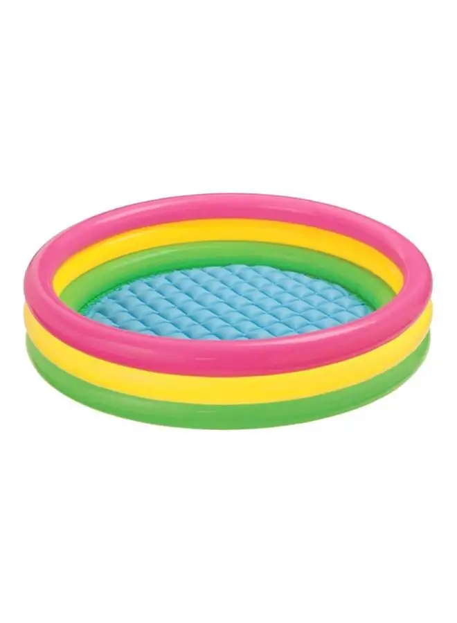 INTEX 3 Ring Portable Inflatable Lightweight Compact Circular Swimming Pool 86x25cm