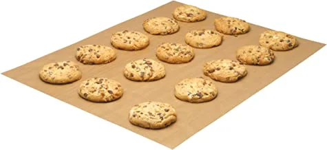 KitchenCraft Reusable Baking Sheet, Non Stick, Use up to 1000 Times, Paper, Brown, 40 x 33 cm
