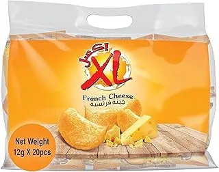 XL رقائق البطاطس بنكهة الجبن الفرنسي ، 20 × 12 جرام ، أصفر