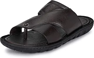 Burwood Men BWD 145 Leather Flip Flops Thong Sandals