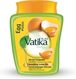 Vatika Naturals Egg Protein Hammam Zaith Hot Oil Treatment 500g | Hair Mask Infused With Egg Protein | For Nourished & Thick Hair