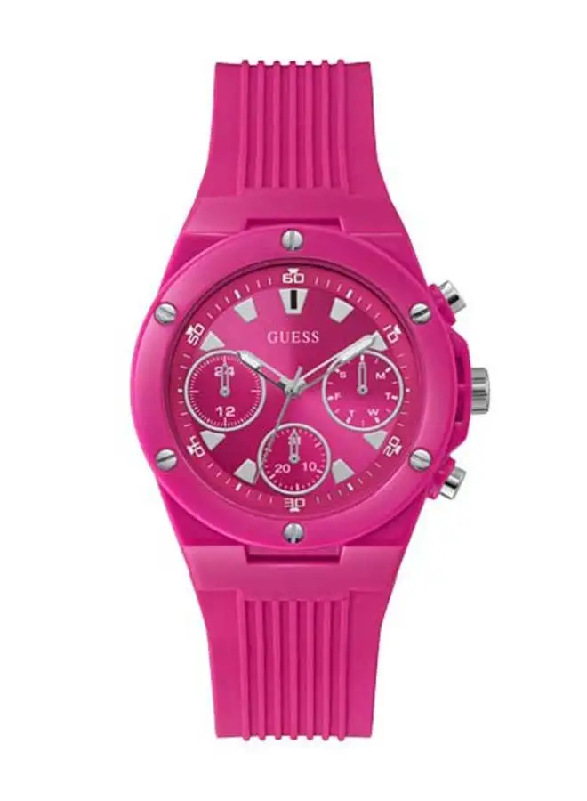 GUESS Women's Textured Silicone Strap Watch GW0255L3