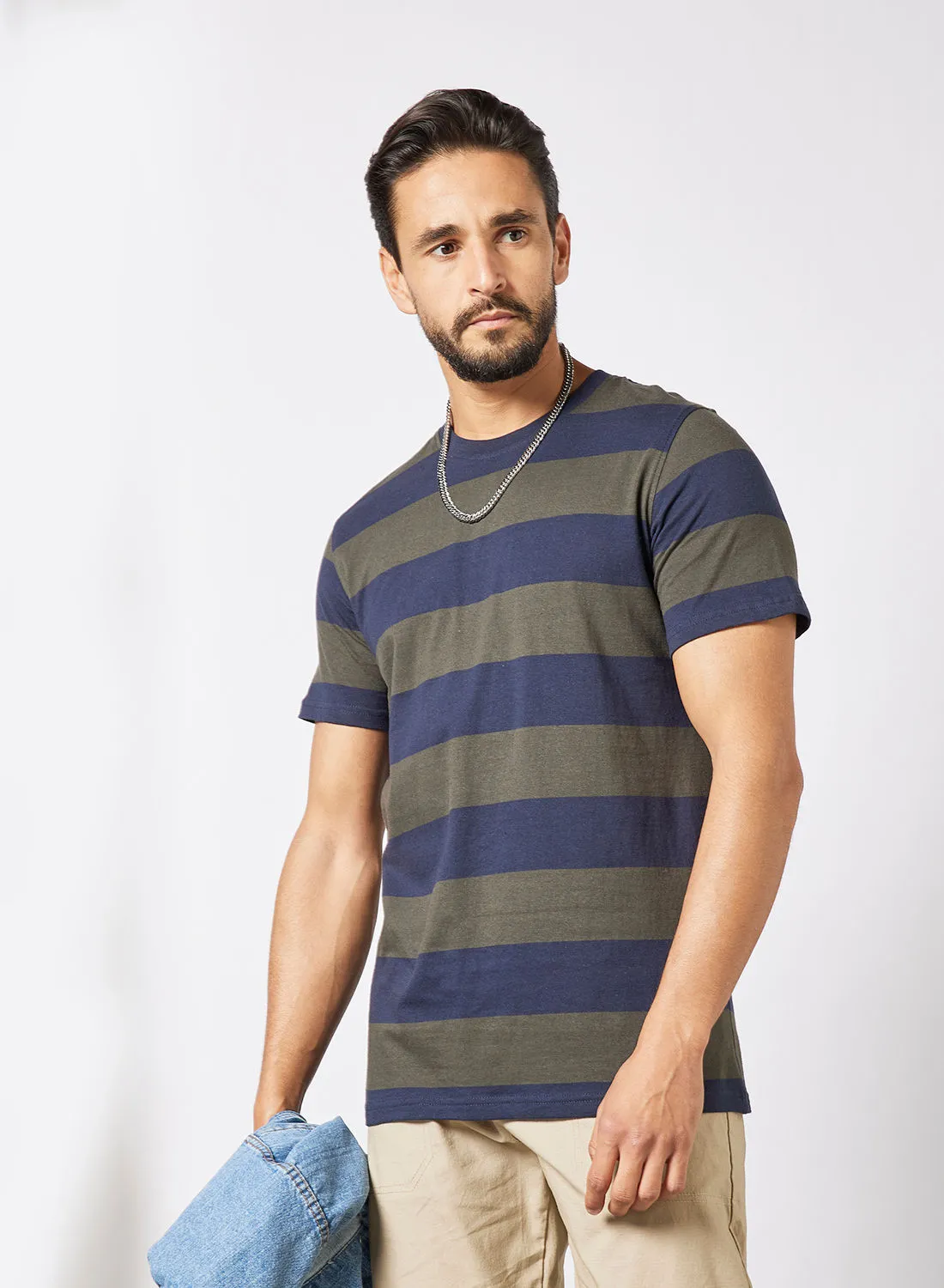 Selected Homme Basic Striped T-Shirt متعدد الألوان