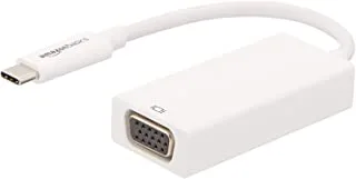 AmazonBasics USB 3.1 Type-C to VGA Display Adapter - White