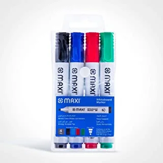 Maxi Chisel Tip Whiteboard Marker 4 Colours