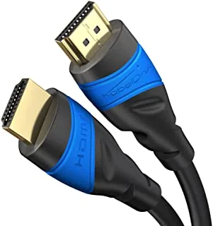 KabelDirekt – كابل 4K HDMI – 6 م (4 ك عند 60 هرتز، تجربة الدقة العالية الفائقة المذهلة – سرعة عالية مع الإيثرنت، متوافق مع HDMI 2.0/1.4, Blu-ray/PS4/PS5/Xbox Series X/Switch، أسود)