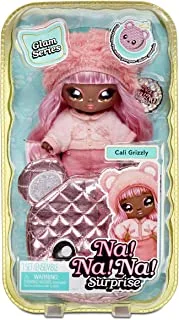 Na Na Na Surprise 2-In-1 Soft 7.5 Inches Fashion Doll Glam Series 1 - Cali Grizzly