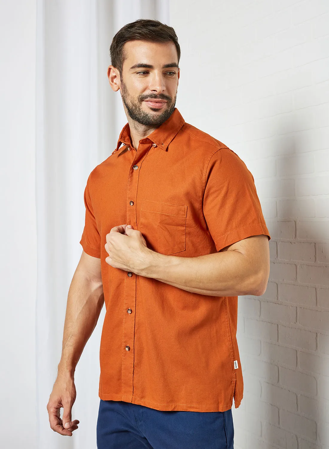 Sivvi x D'Atelier Patch Pocket Shirt Orange