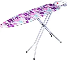 Bister Wide Adjustable Height Ironing Stand & Folding Ironing Board with TC Cover | 48x13 Inch | Assorted Color