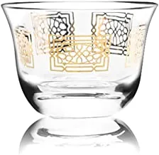 Glass Cawa Cup Set AndalUSia Gold /6 Pcs