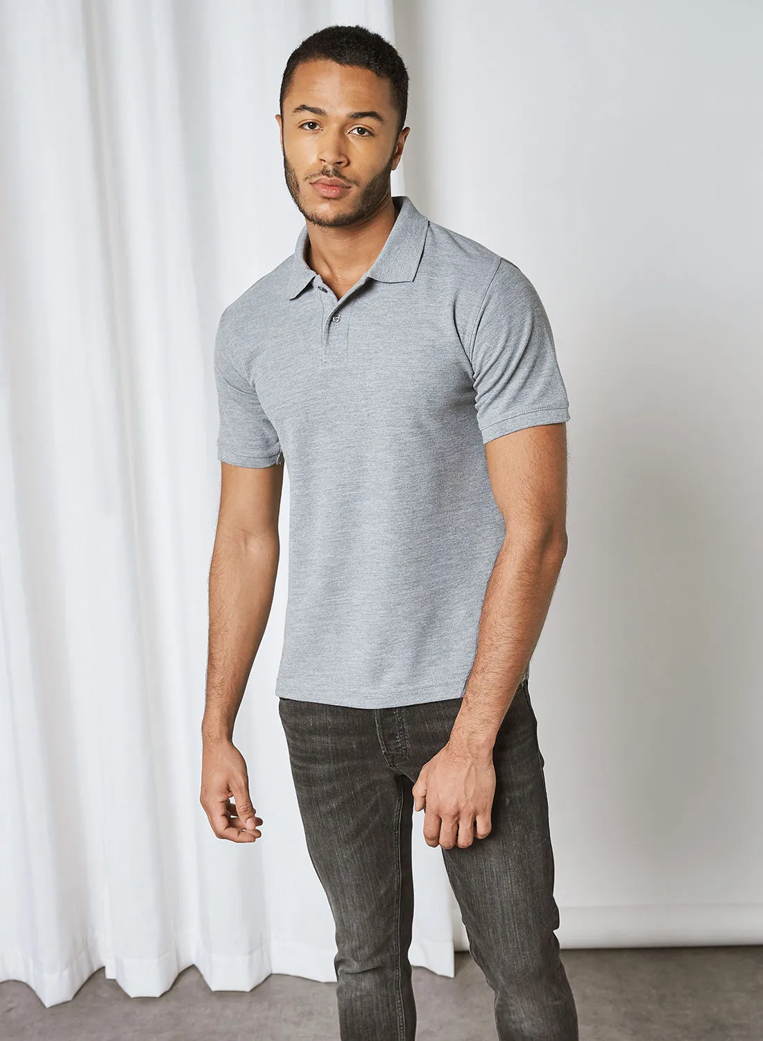 STATE 8 Solid Polo Grey