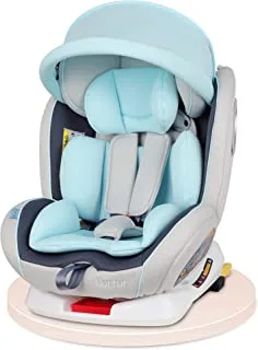 Nurtur Thor مقعد سيارة للأطفال / الأطفال 4 في 1 - دوران 360 درجة - ISOFIX - مسند ظهر ومظلة 9 مستويات قابلة للتعديل - من 0 شهر إلى 12 عامًا (المجموعة 0 + / 1/2/3) ، حتى 36 كجم (منتج Nurtur الرسمي )
