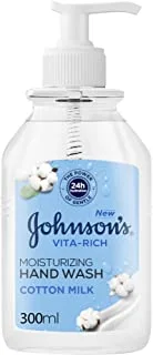 Johnson's Vita-Rich, Moisturizing Hand Wash, Cotton Milk, 300ml