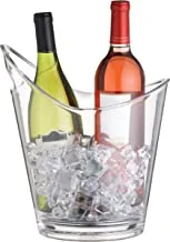 BarCraft Clear Acrylic Drinks Pail/Wine Cooler, Labelled