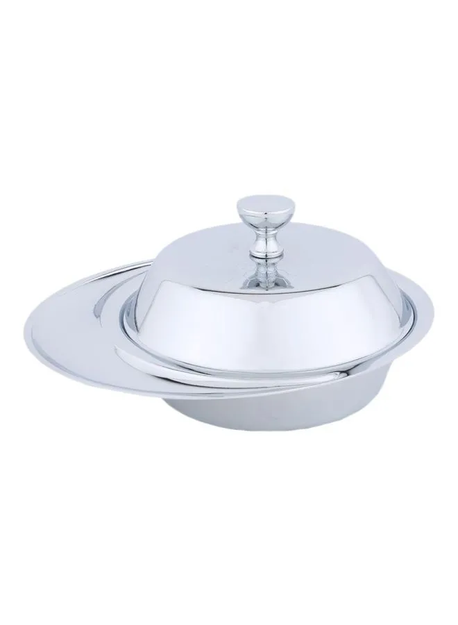 Alsaif Date Bowl With Cover Chrome 22centimeter