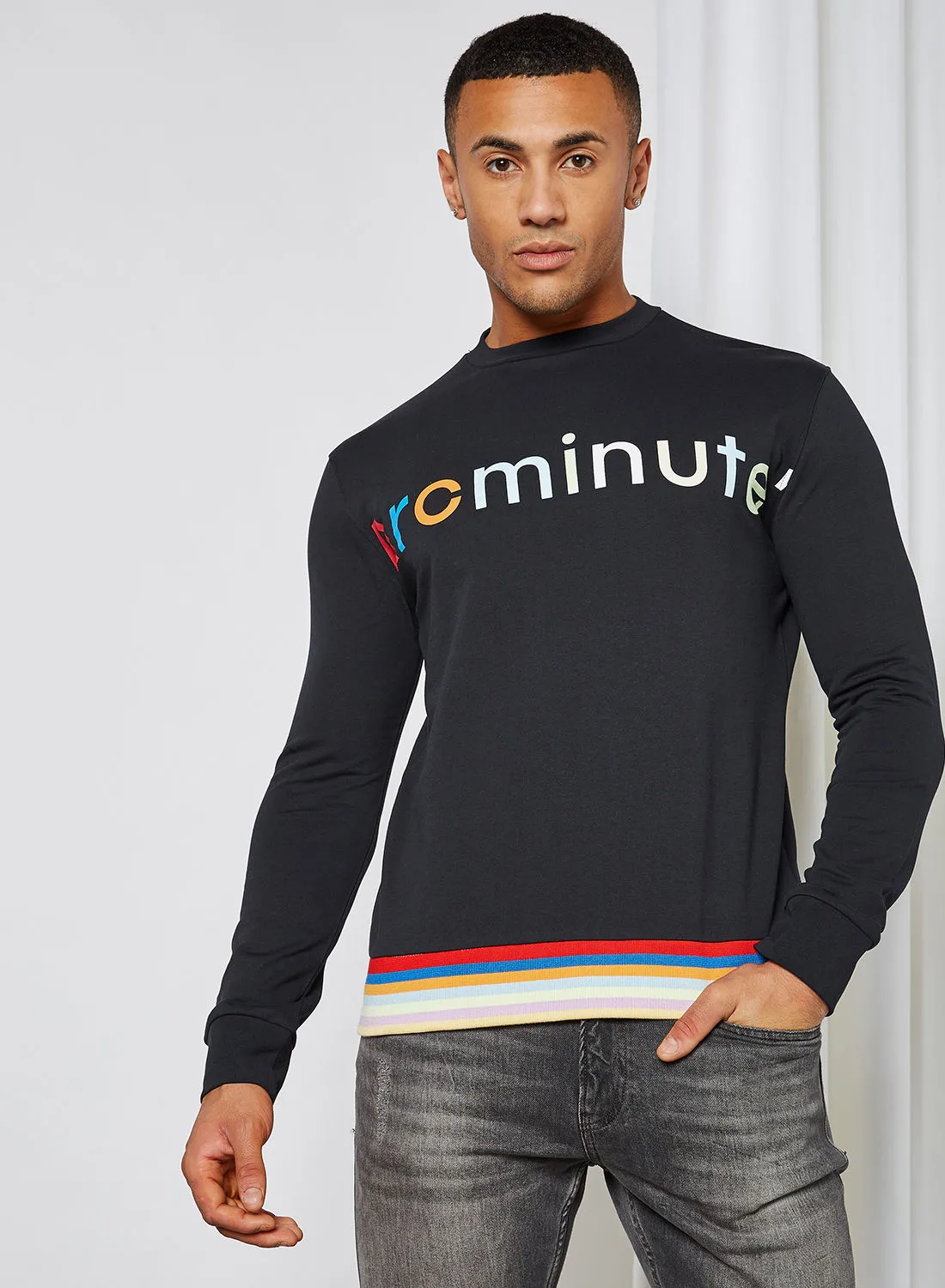 Arcminute Logo Long Sleeve Sweatshirt Black