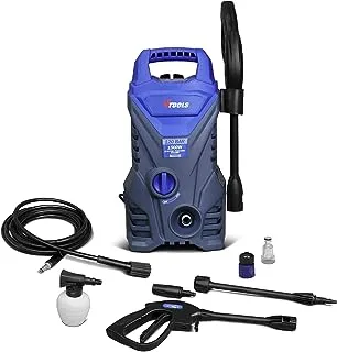 VTOOLS 120 Bar Electric Pressure Washer With a 5 Meter Hose and Soap Dispenser, 1500 Watt, Compact Design, Pressure Washer for Car, Home & Garden, Grey, VT1501