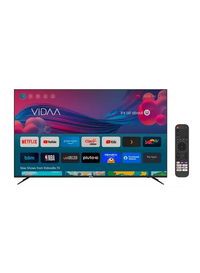 NIKAI 58 Inch Ultra HD  Smart LED TV, with Vida OS, Netflix , YouTube and build in receiver  Model (2022) UHD60SVDLED1 Black