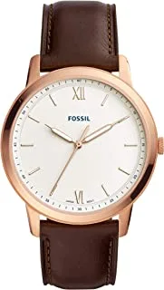 ساعة فوسيل للرجال كوارتز ، شاشة عرض تناظرية وحزام جلدي FS5463