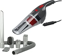 Black & Decker 12V Dc Auto DUStbUSter Handheld Car Vacuum With 6 Pieces Accessories For Car, Red/Grey - Nv1210Av