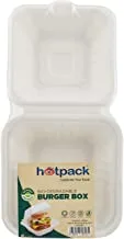 Hotpack Bio Degradable Burger Box 5 Pieces, White