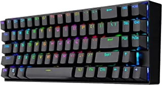 Redragon Wireless Mechanical Gaming Keyboard 60% Compact 70 Key Tenkeyless RGB Backlit Computer Keyboard with Red Switches for Windows PC Gamers