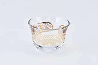 Glass Cawa Cup Set Furat Gold /6Pcs