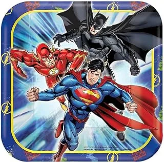 American Greetings Justice League Paper Dessert Plates, 8-Count