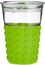 Harmony 350Ml Bottle With Lid And Straw - Green (Plastic)