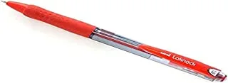 Uni-Ball Laknock Retractable Ballpoint Pen, 1.0 mm Nib Size, Red