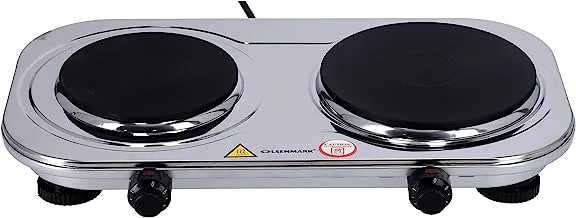 Olsenmark Electric Double Burner Hot Plate 2500 W OMHP2396 Silver/Black