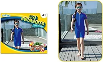 سويم لايف - فستان سباحة للأطفال بقبعة متوسطة