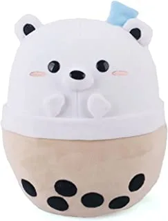 دمية أفوكات القطبية بوبا القطيفة - 10 بوصات مثلج فقاعات الحليب والشاي الآسيوي المريح والأطعمة القطيفة الناعمة على شكل حيوانات محشوة - هدية على طراز الرسوم المتحركة اليابانية Kawaii لطيفة