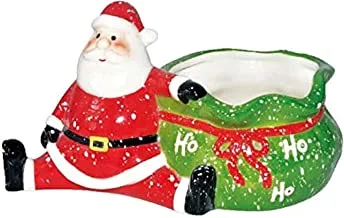Harmony Xmas Ceramic Santa With Gift Shaped Jar 22x12x12Cm