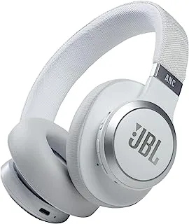 JBL Live 660NC سماعة رأس لاسلكية لإلغاء الضوضاء فوق الأذن ، صوت JBL قوي ، ANC + Ambient Aware ، مساعد صوت ، بطارية 50 ساعة ، ملاءمة مريحة ، حقيبة حمل - أبيض ، JBLLIVE660NCWHT