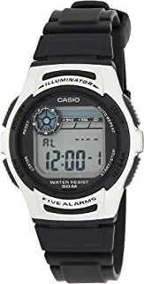 Casio Mens Digital Watch, Digital Display And Resin Strap W-213-1Avdf