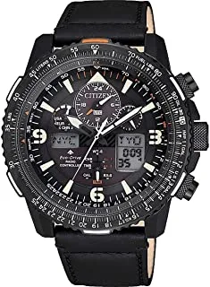 Citizen Men's Analogue-Digital Eco-Drive Watch with Leather Strap JY8085-14H
