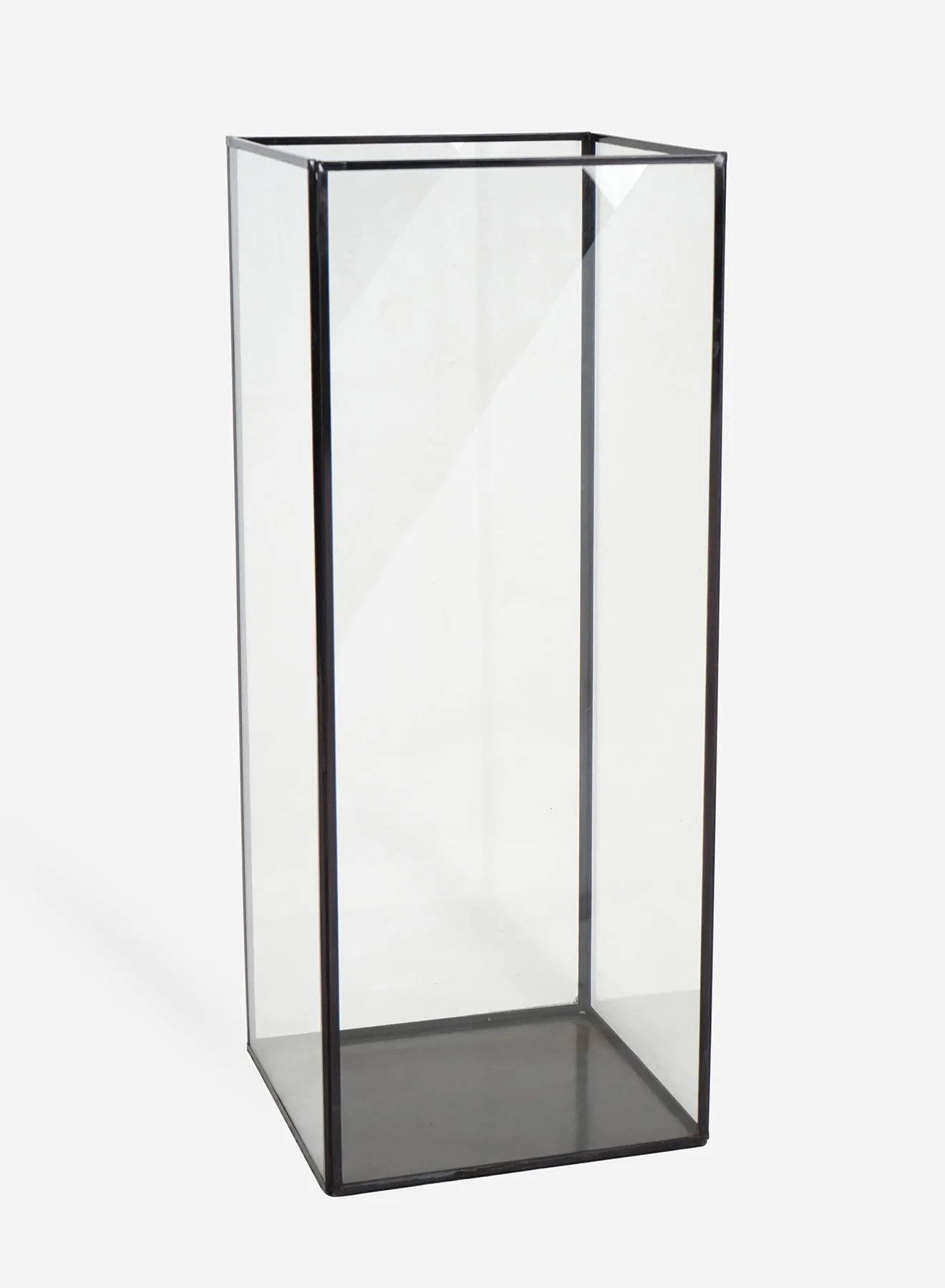 ebb & flow Glass Candle Holder Black 20 x 20 x 54centimeter