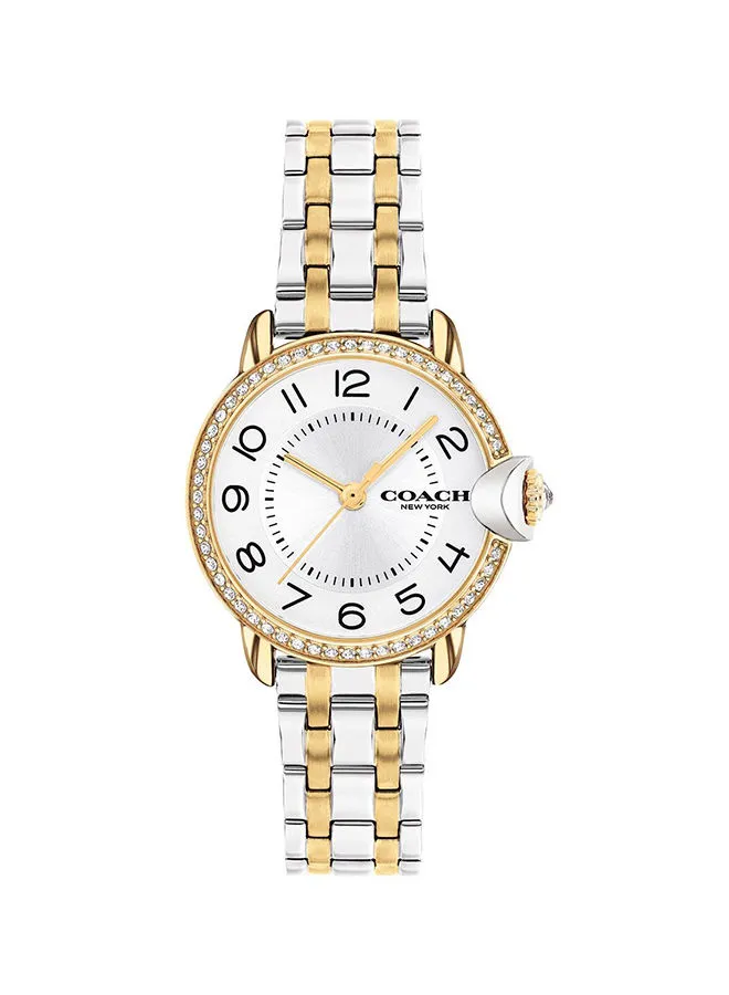 ساعة كوتش للنساء اردن فضية مينا بيضاء 14503817