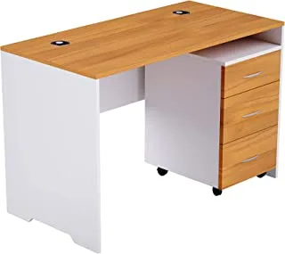 MAHMAYI OFFICE FURNITURE Modernistic 246-12 Office Workstation for Home Office - Efficient All-in-One Workspace Solution for Productivity and Organization in Your Home Office Space(With Drawer)