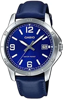 ساعة كاسيو جلد زرقاء للرجال MTP-V004L-2BUDF
