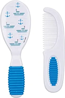Nuby Comb and Brush Set, Blue