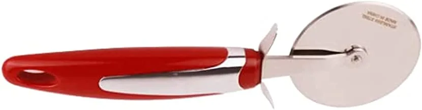Ascot Pizza Cutter, 22 cm Length, Red/Silver