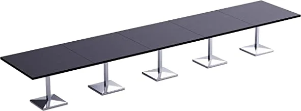 MahmayiAREan 500PE - طاولة مؤن معيارية مكونة من 20 مقعدًا مربعة | طاولة المؤن للداخل والخارج ، وغرفة المعيشة ، واستخدام المطبخ_600 سم_أسود