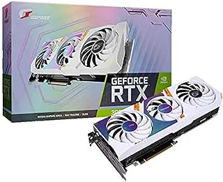 بطاقة رسومات ملونة iGame Nvida GeForce RTX 3070 Ti Ultra white OC 8GB مزودة ب 3 مراوح تبريد.